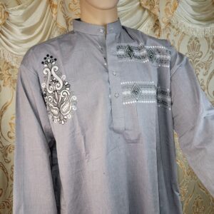 Gray readymade Kurta Style Shalwar