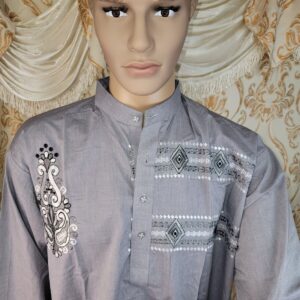 Gray readymade Kurta Style Shalwar