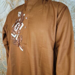 Dark Orange readymade Kurta Style Shalwar