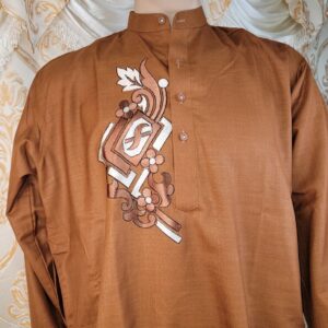 Dark Orange readymade Kurta Style Shalwar