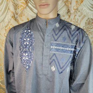 Gray readymade Kurta Style Shalwar