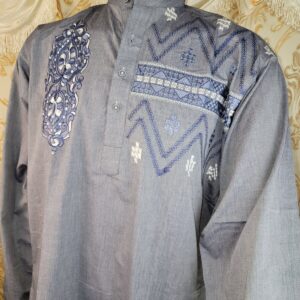 Gray readymade Kurta Style Shalwar