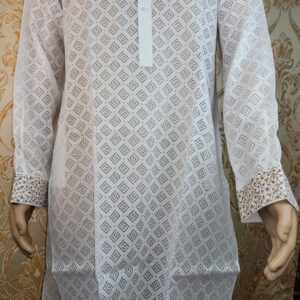 White readymade Style Kurta Shalwar Kameez