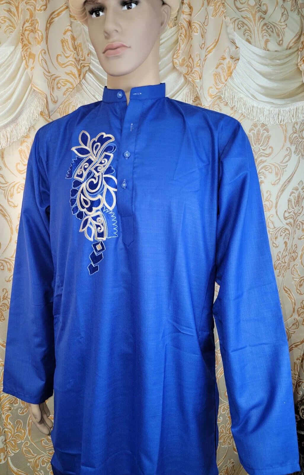 Blue readymade Kurta Style Shalwar_0 Blue readymade Kurta Style Shalwar
