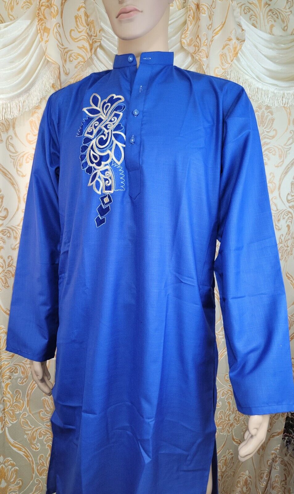 Blue readymade Kurta Style Shalwar_1 Blue readymade Kurta Style Shalwar