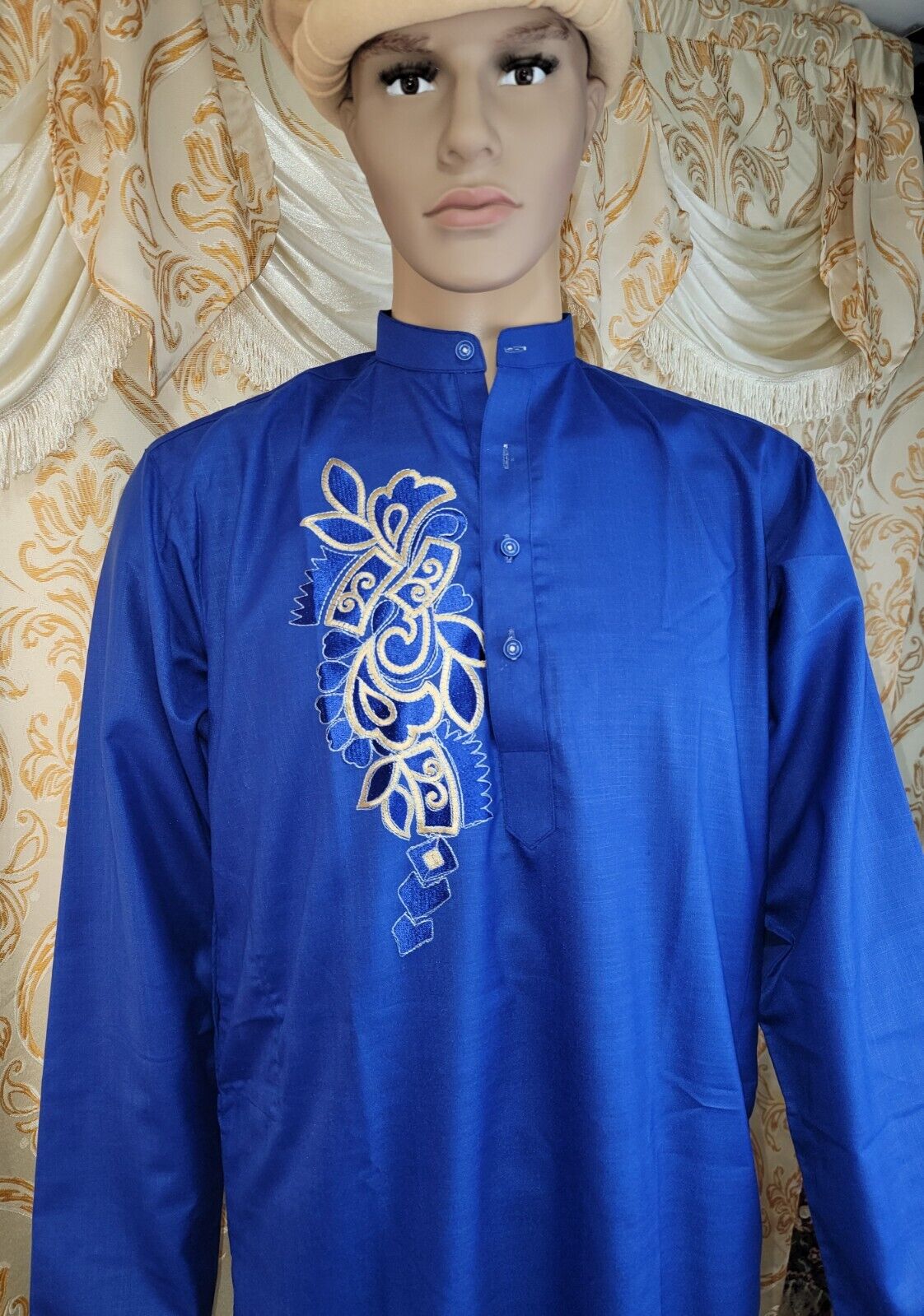 Blue readymade Kurta Style Shalwar_2 Blue readymade Kurta Style Shalwar