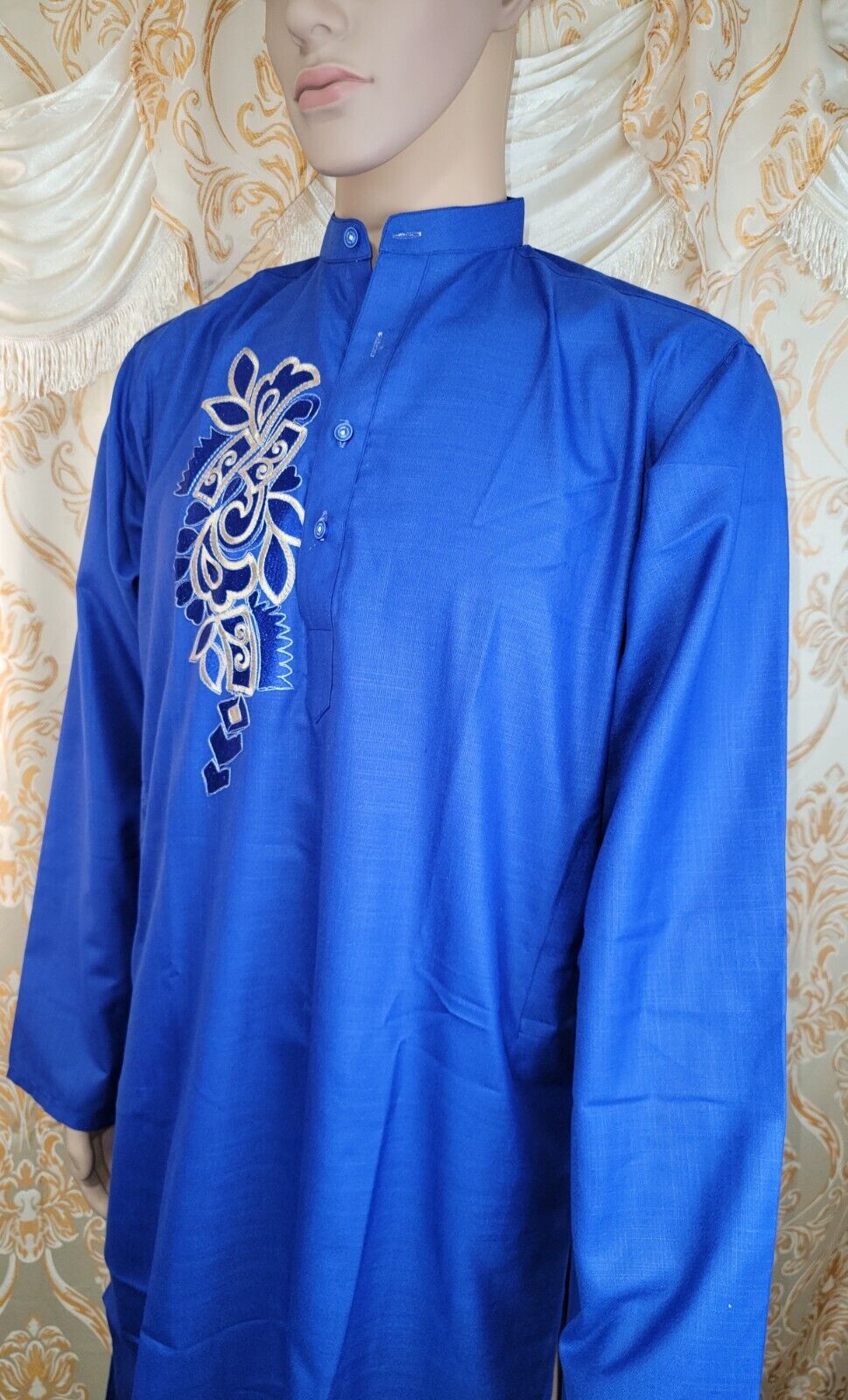 Blue readymade Kurta Style Shalwar_3 Blue readymade Kurta Style Shalwar