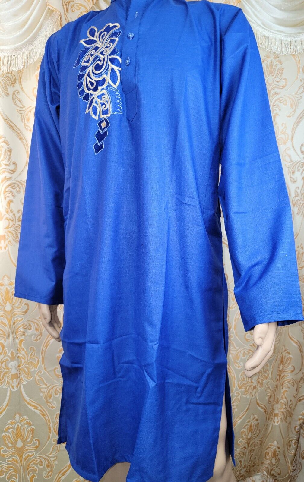 Blue readymade Kurta Style Shalwar_4 Blue readymade Kurta Style Shalwar
