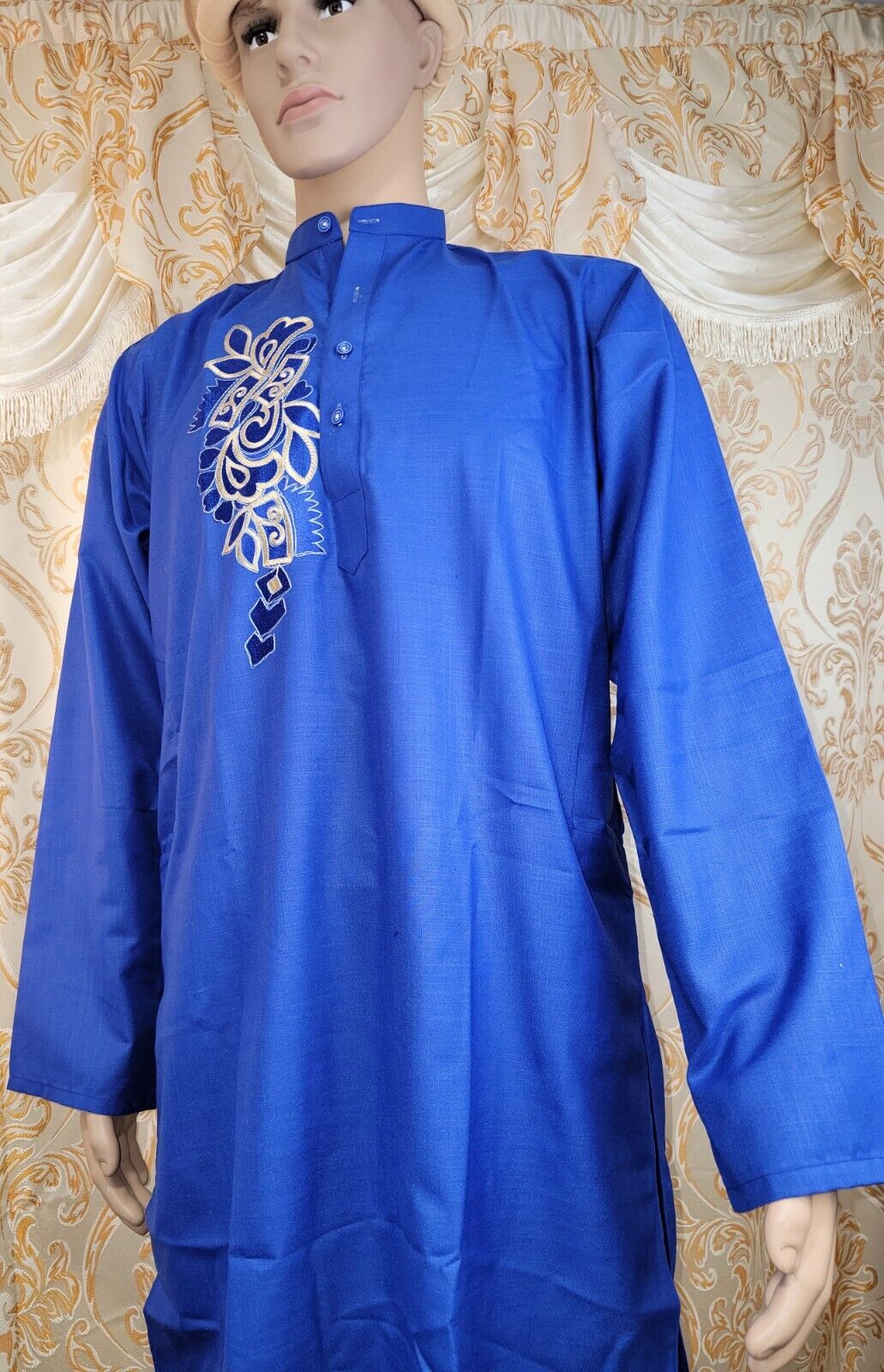 Blue readymade Kurta Style Shalwar_5 Blue readymade Kurta Style Shalwar