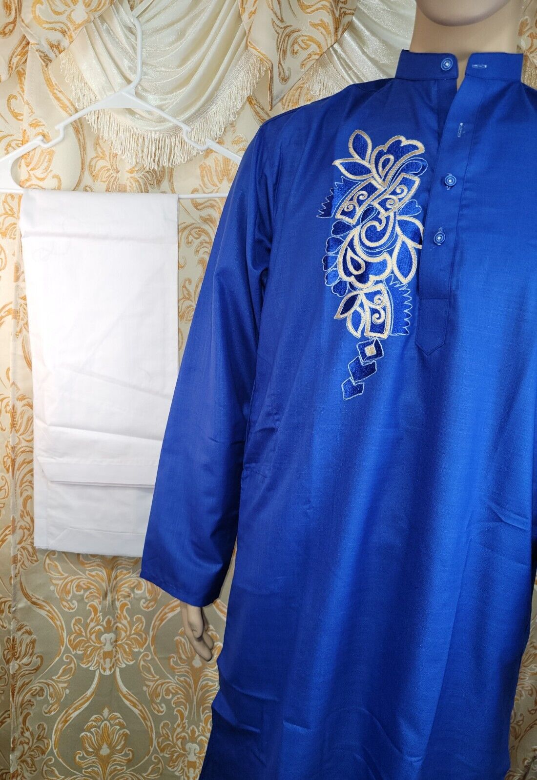 Blue readymade Kurta Style Shalwar_6 Blue readymade Kurta Style Shalwar
